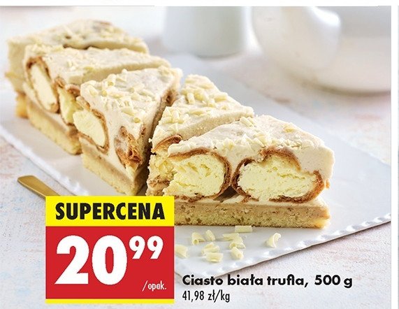 Ciasto biała trufla promocja w Biedronka