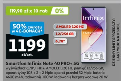 Smartfon Infinix Note 40 PRO+ 5G promocja w Auchan