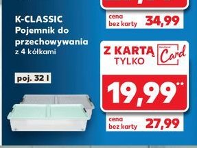 Pojemnik na kółkach 32 l K-classic promocja w Kaufland