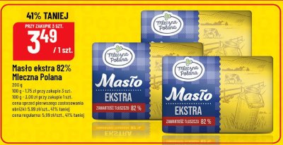 Masło ekstra 82% Mleczna Polana promocja w POLOmarket