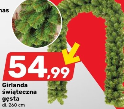Girlanda świąteczna gęsta promocja w Bricomarche