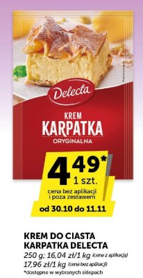 Krem do ciasta Karpatka Delecta oryginalna promocja w ABC