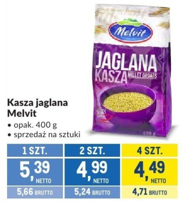 Kasza jaglana Melvit promocja w Makro