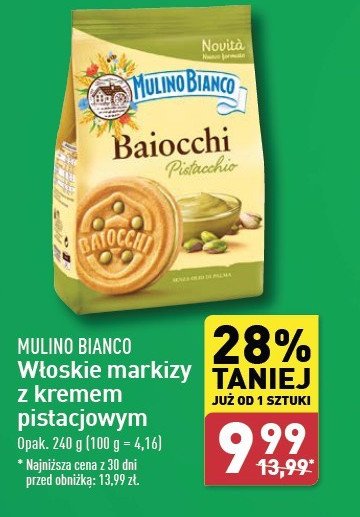 Ciastka baiocchi pistacjowe Mulino bianco promocja