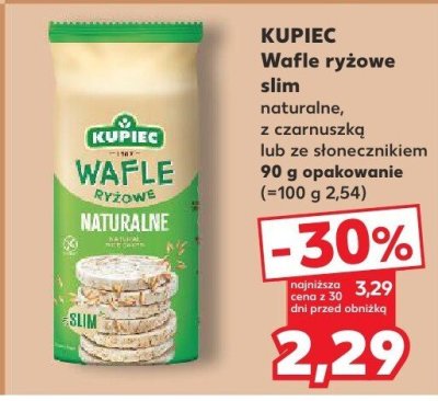 Wafle ryżowe slim z czarnuszką  promocja w Kaufland