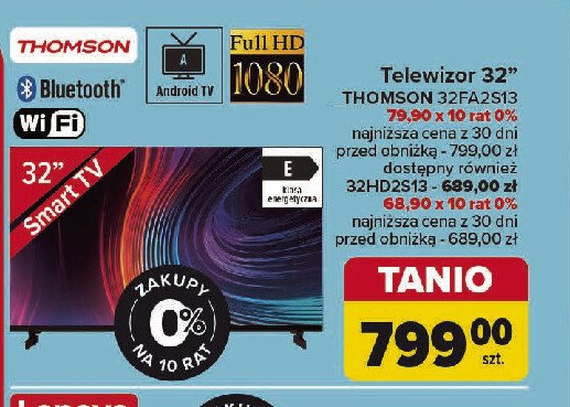 Telewizor lcd 32" 32hd2s13 Thomson promocja