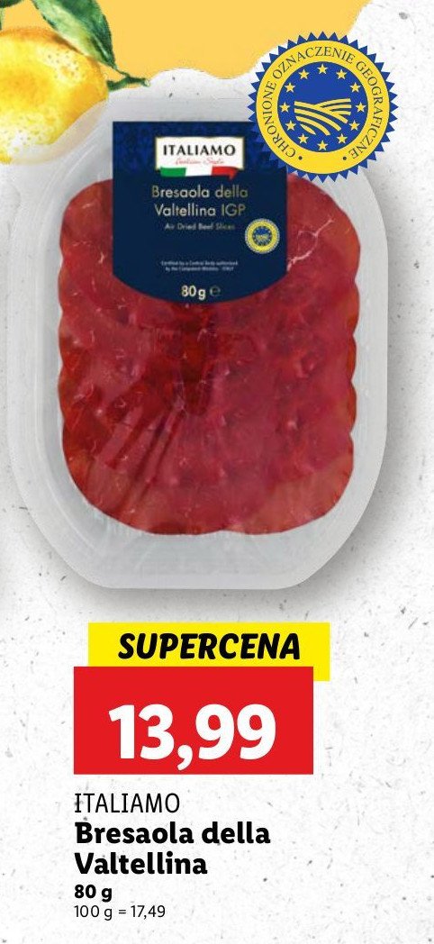 Breasola della valtellina Italiamo promocja w Lidl
