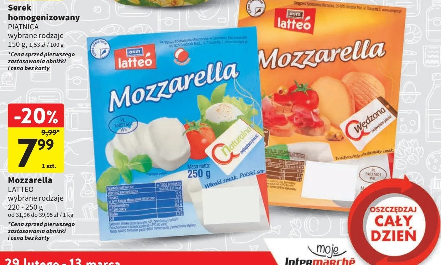 Mozzarella biała Latteo promocja