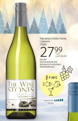 Wino białe The Wine Stones Sauvignon Blanc 750ml promocja w Selgros