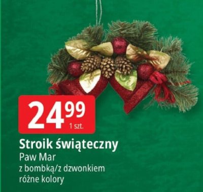 Stroik świąteczny Paw Mar promocja w Leclerc
