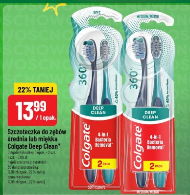 Szczoteczka do zębów średnia lub miękka Colgate Deep Clean promocja w POLOmarket