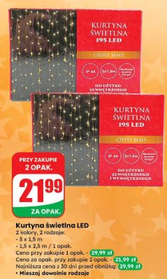 Kurtyna świetlna LED promocja w Dino