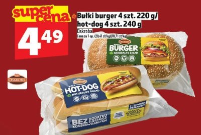 Bułki burger 4 szt. 220 g Oskroba promocja w TOPAZ