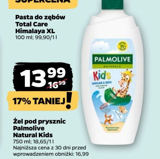 Żel pod prysznic i do kąpieli dla dzieci żyrafa Palmolive naturals promocja