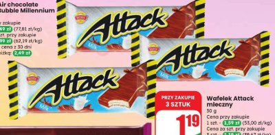 Wafelek mleczny  promocja w Dino