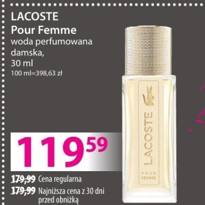 Perfumy LACOSTE Pour Femme woda perfumowana damska promocja w Hebe