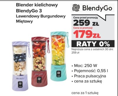 Blender kielichowy 3 Lawendowy / Burgundowy / Miętowy promocja w NEONET