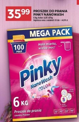 Proszek do prania Pinky Nanowash Color promocja w Stokrotka