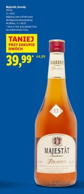 Brandy Majestät 0,7 l promocja w Lidl