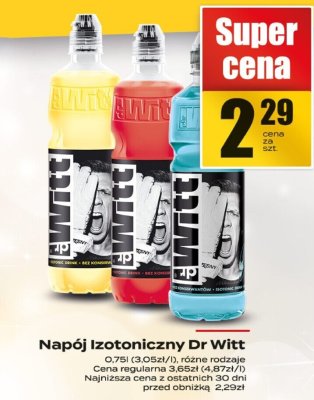 Napój izotoniczny Dr Witt promocja w Supeco