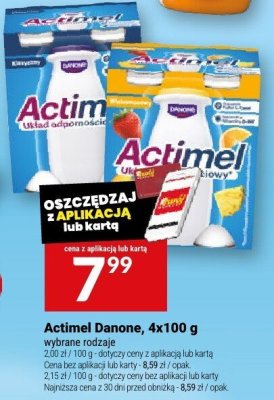 Actimel Danone, 4x100 g promocja w Twój Market