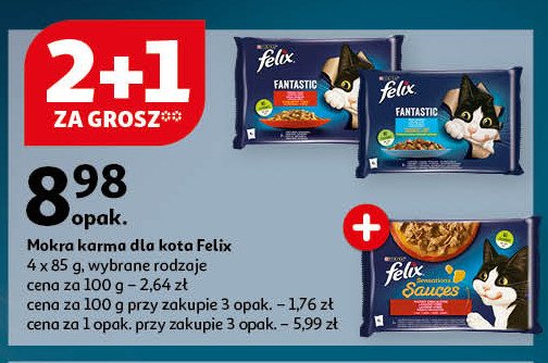 Karma dla kota wiejskie smaki Purina felix sensations sauces promocja w Auchan