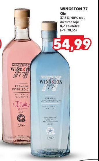 Gin Wingston 77 london dry promocja