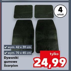 Dywaniki gumowe scorpion Bottari promocja