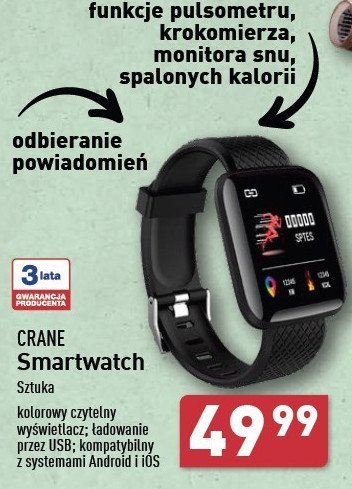 Smartwatch CRANE promocja w Aldi