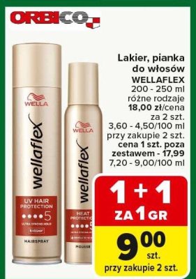 Lakier, pianka do włosów WELLAFLEX 200-250ml różne rodzaje promocja w Carrefour Market