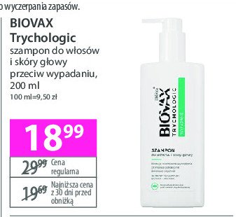 Szampon do włosów Biovax trychologic promocja