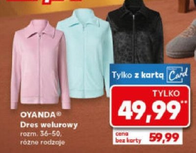 Dres welurowy różne rodzaje promocja w Kaufland