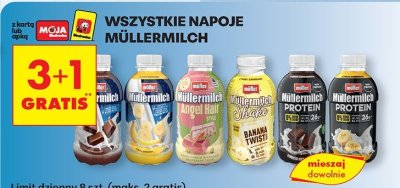 Napoje Müllermilch, wszystkie rodzaje promocja w Biedronka
