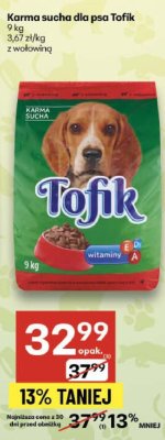 Karma sucha dla psa Tofik promocja w Delikatesy Centrum