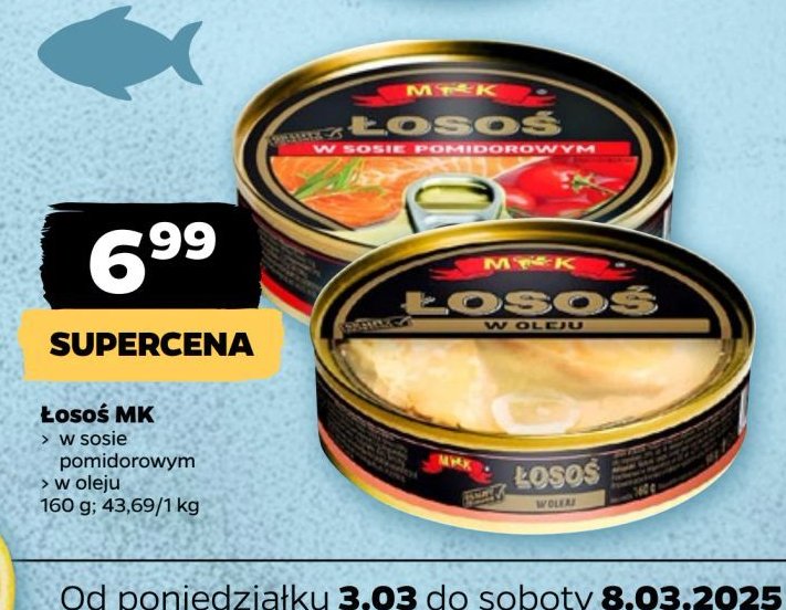 Łosoś w sosie pomidorowym M&k promocja w Netto