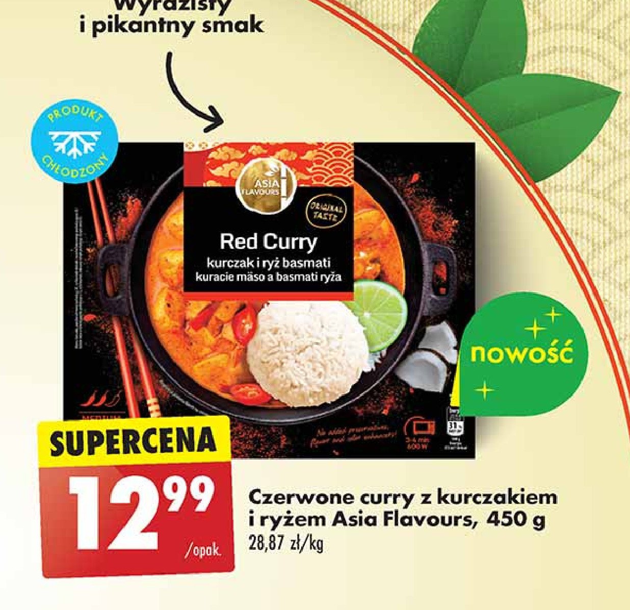 Red curry z kurczakiem i ryżem Asia flavours promocja