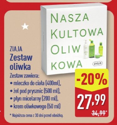 Zestaw oliwka Ziaja promocja w Aldi