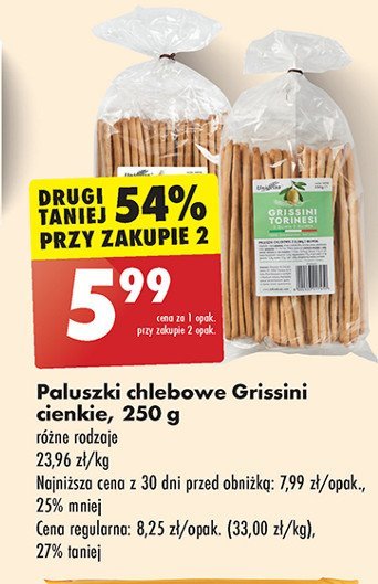 Grissini torinesse z oliwą z oliwek Unigriss promocja