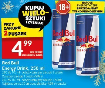 Red Bull Energy Drink, 250 ml promocja w Twój Market