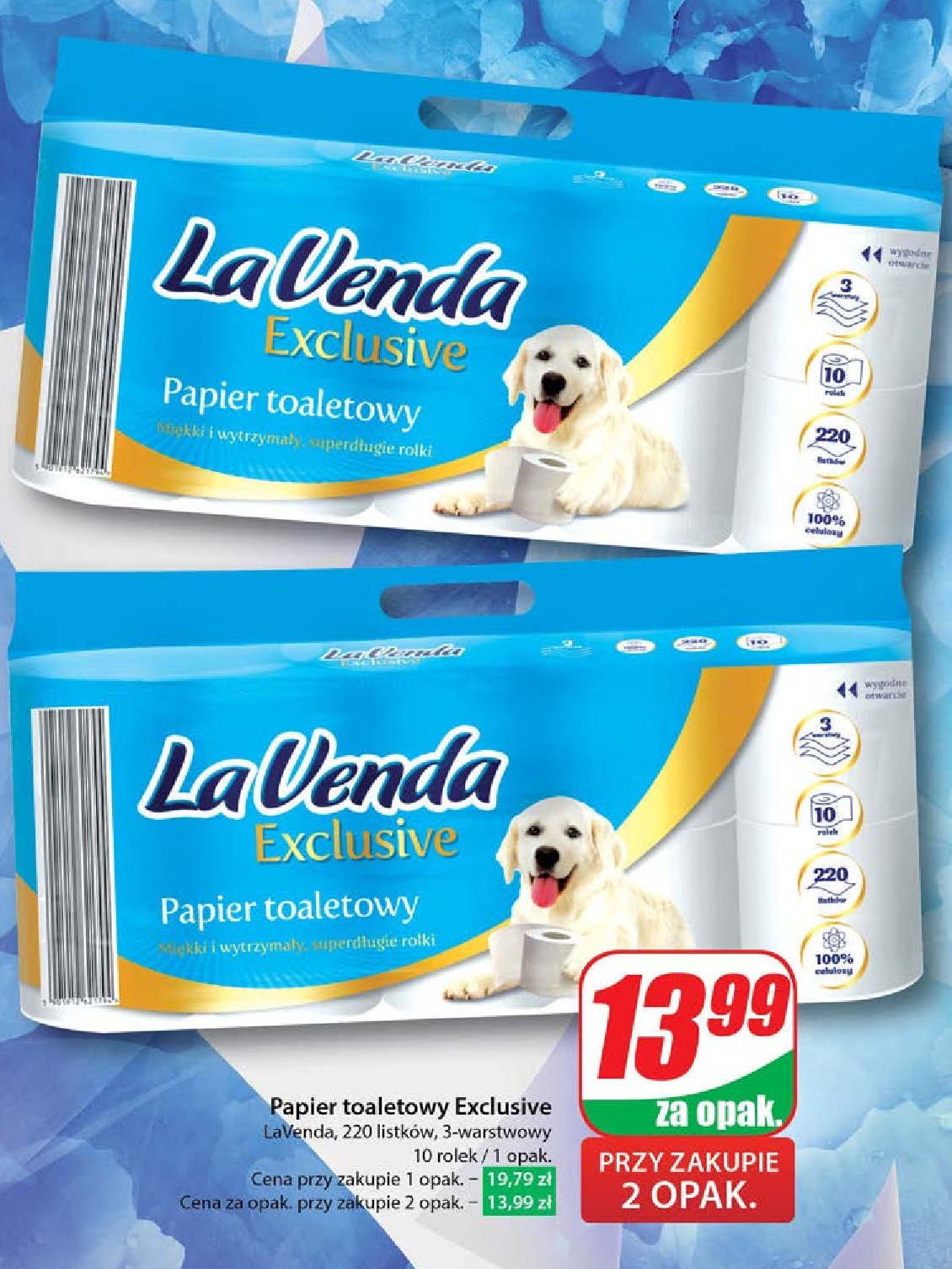 Papier toaletowy exclusive Lavenda promocja