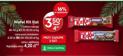 Wafel Kit Kat różne rodzaje promocja w Żabka