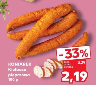 Koniarek kiełbasa pieprzona promocja