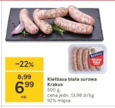 Kiełbasa biała Krakus animex promocja