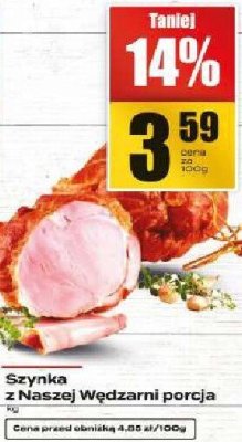 Szynka z Naszej Wędźarni porcja promocja w Supeco