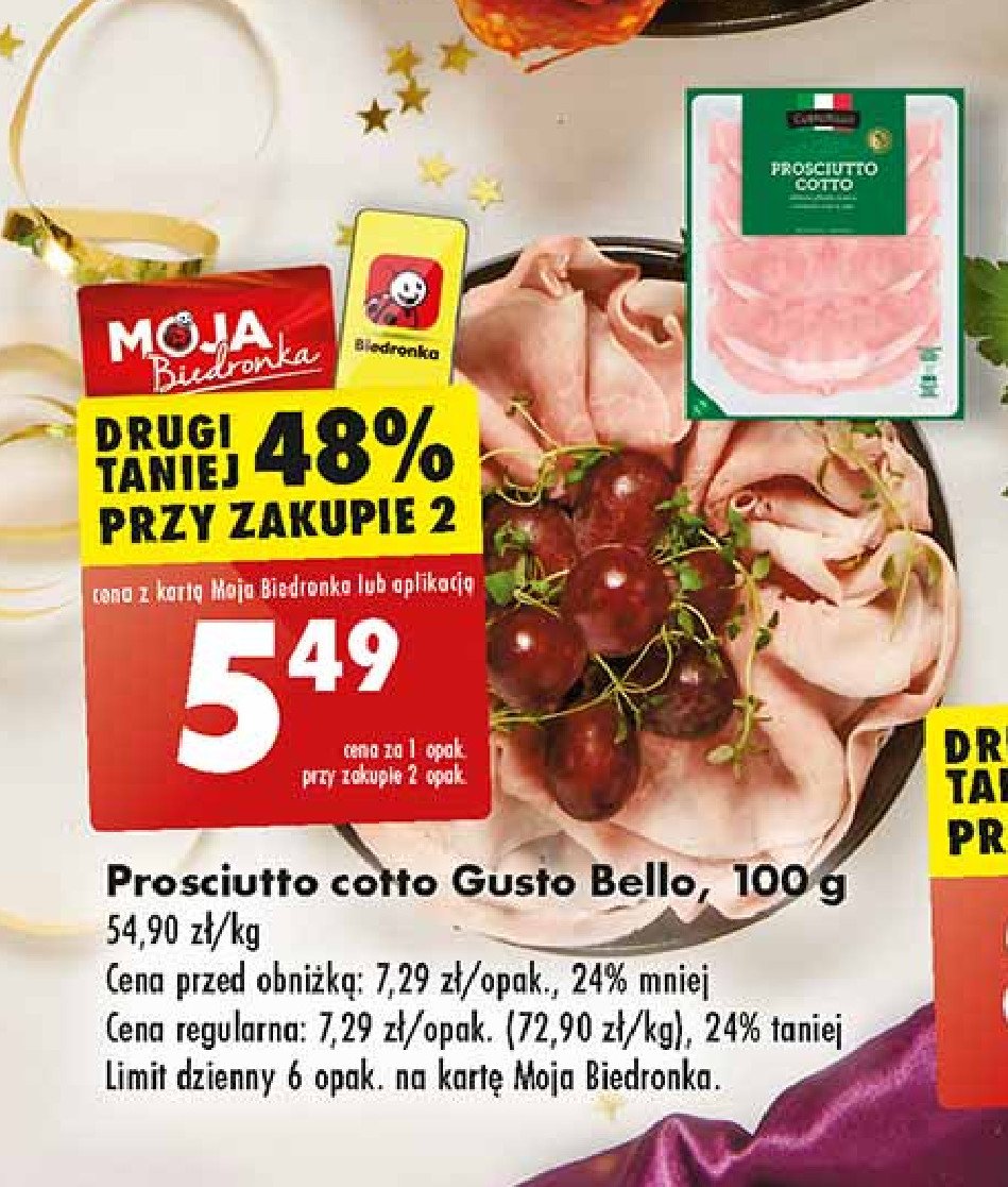 Szynka prosciutto cotto Gustobello promocja