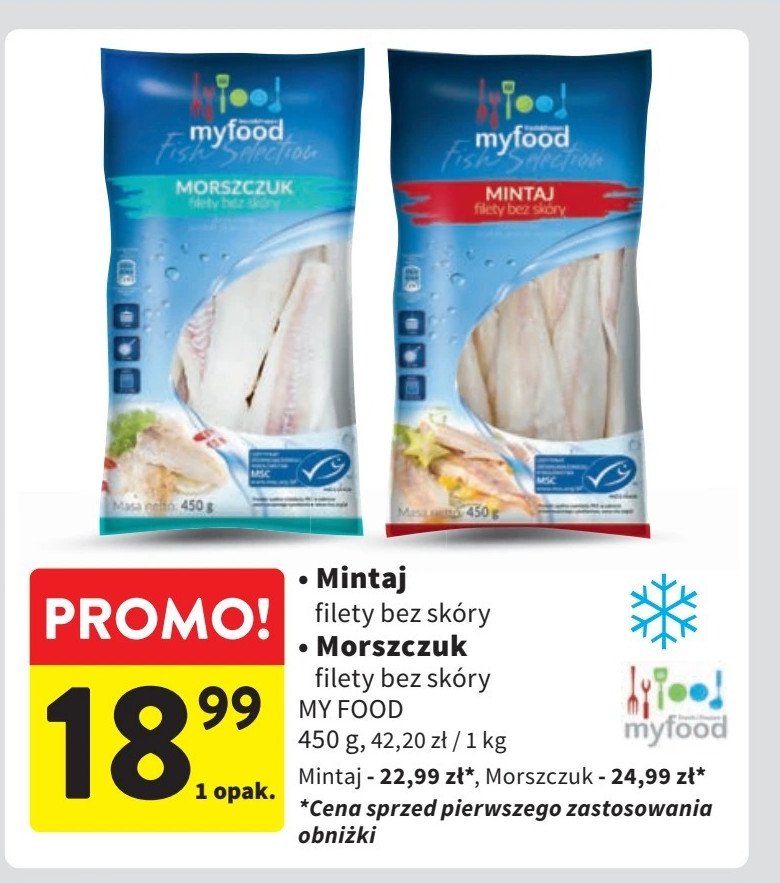 Morszczuk filet bez skóry Myfood promocja