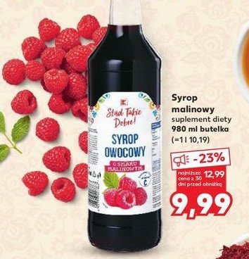 Syrop malinowy K-classic st膮d takie dobre! promocja
