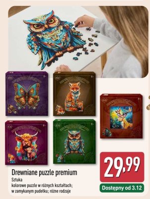Puzzle Drewniane puzzle premium promocja w Aldi