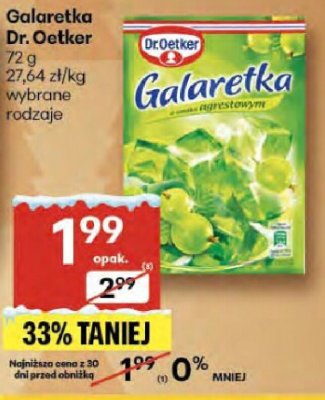 Galaretka Dr. Oetker wybrane rodzaje promocja w Delikatesy Centrum