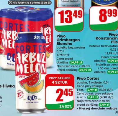 Piwo promocja w Dino